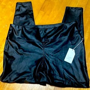 Nwt A new day black leather leggings xl